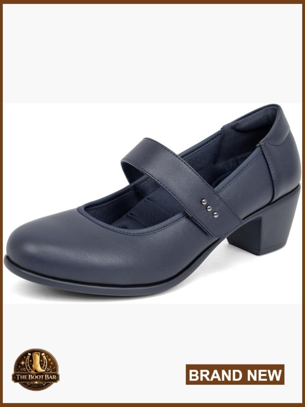 Women's Mary Jane Pumps Low Chunky Block Heel Round Toe Dress Work Shoes